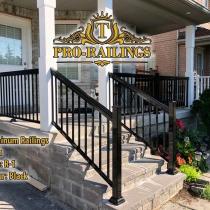 TorontoProRailings-AluminumRailings-R-1-Style-Black-Porch