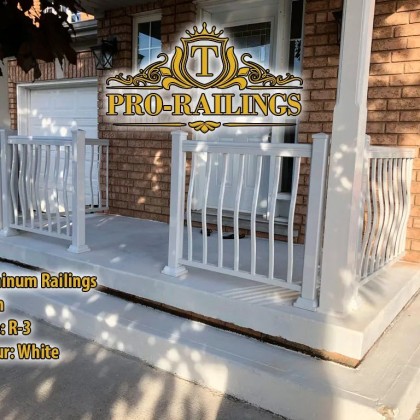 TorontoProRailings-AluminumRailings-R-3-Style-White-Porch