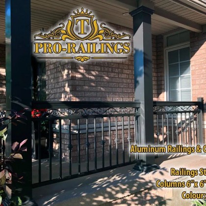 TorontoProRailings-AluminumRailings-R-5-Style-Pewter-with-Smooth-Aluminum-Columns