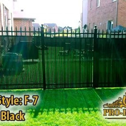 TorontoProRailings-Aluminum-Fence-Style-F-7-Colour-Black